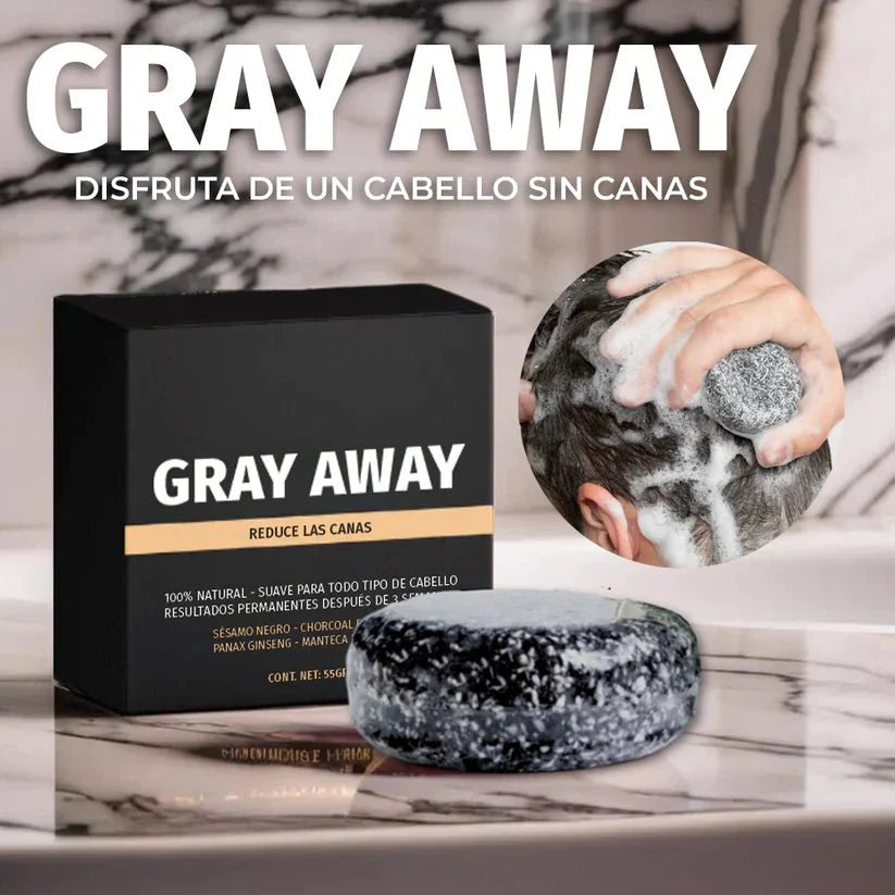 (COMPRA 1 LLEVA 2) GrayAway™ Jabón Anti - Canas Natural - Cabello, Barba y Cejas - GoMart!