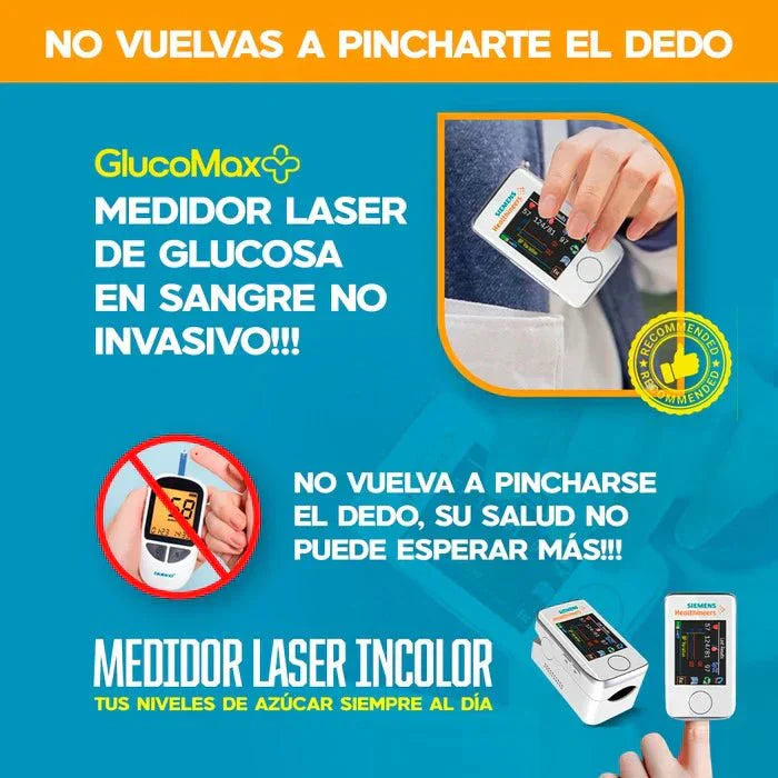 GlucoMax™ Medidor de Glucosa sin pinchazos + Manual Incluido - GoMart!