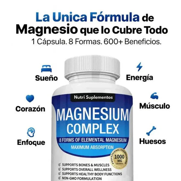 Magnesium Complex™ 8 en 1 - 90 cáps - GoMart!