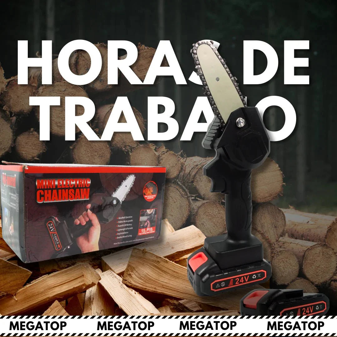 MINI MOTOSIERRA INALAMBRICA (2 Baterías incluidas) - GoMart!