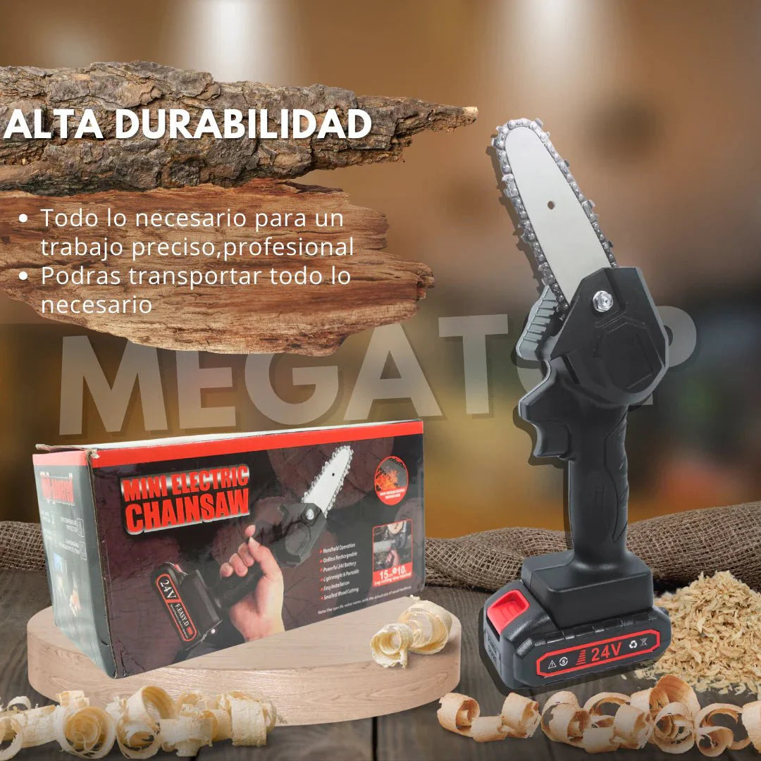 MINI MOTOSIERRA INALAMBRICA (2 Baterías incluidas) - GoMart!