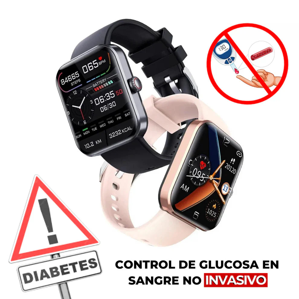 GlucoWatch™ - Reloj Inteligente (Cargador + Brazalete Inflable incluidos)