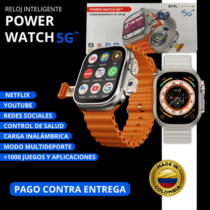 POWER WATCH 5G™ RELOJ INTELIGENTE - TEN UN MINI CELULAR EN TU MUÑECA + FUNCIONES EXCLUSIVAS DE CONTROL DE SALUD - GoMart!