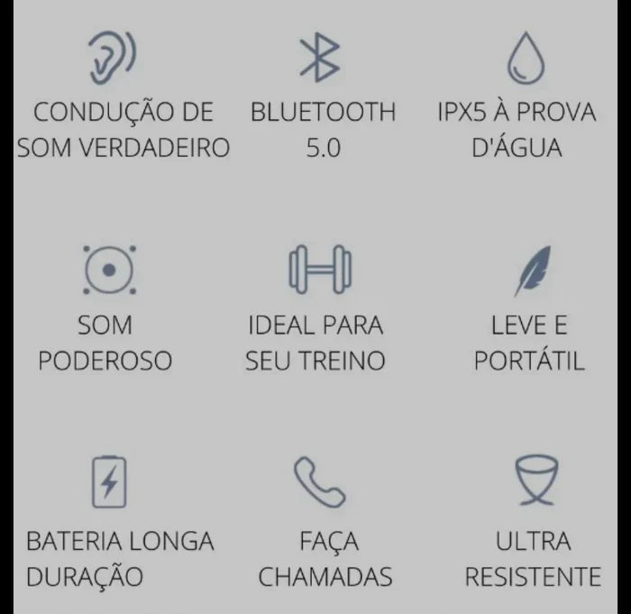 Fone OutEar - Fone de Ouvido por Condução Óssea Bluetooth 5.1